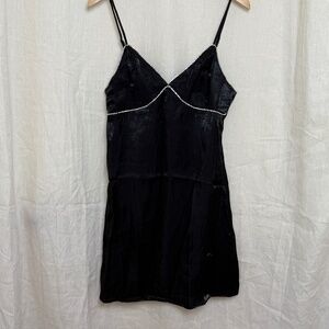 Y2K LDB Mini Black Rhinestone detail Medium